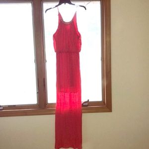 Maxi dress with mini dress underneath